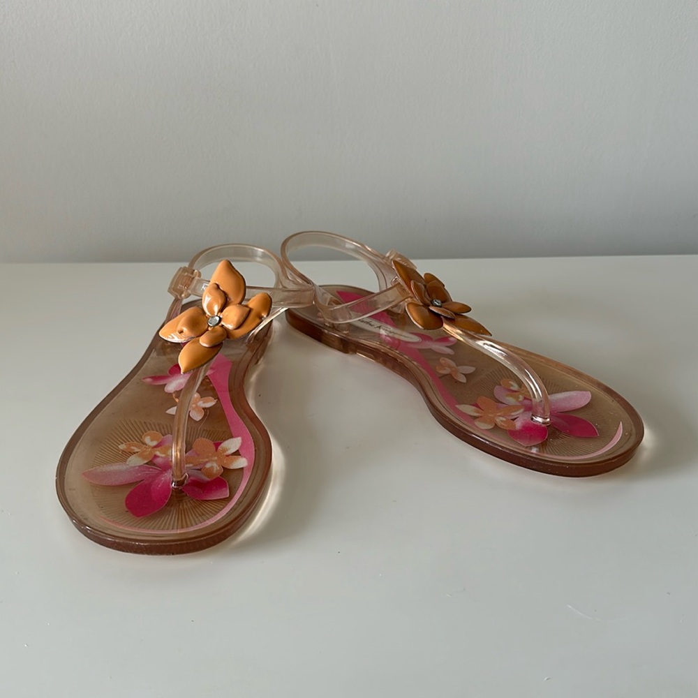 Salvatore Ferragamo Rubber Strappy Sandals Size EU38/ US8